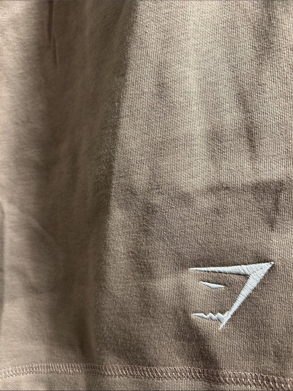 Gymshark Embroidered Logo Sweat shorts in Brown NWOT - Picture 2 of 4